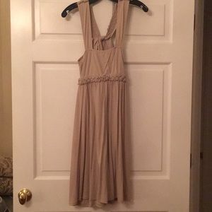 Garnet Hill Taupe Sleeveless Dress; Size XS